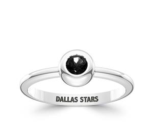 Dallas Stars Black Onyx Ring For Women In Sterling Silver Design by BIXLER - Sterling Silver