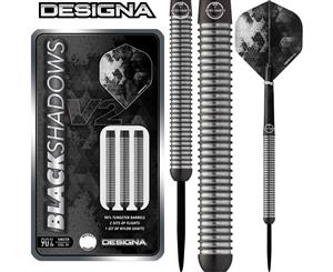 Designa - Black Shadow V2 M1 Darts - Steel Tip - 90% Tungsten - 21g 23g 25g