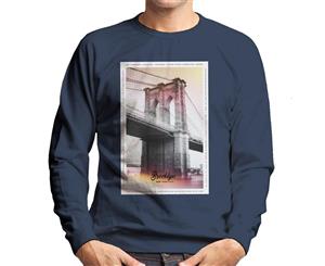 Divide & Conquer Brooklyn Bridge Men's Sweatshirt - Navy Blue