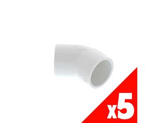 Elbow 45 Degree PVC 3/4 Inch 417-007 Pressure Pipe Fitting Plumbing Water x5