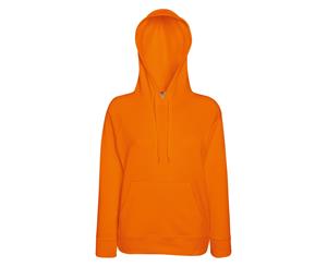 Fruit Of The Loom Ladies Fitted Lightweight Hooded Sweatshirt / Hoodie (240 Gsm) (Orange) - BC2657