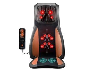 Full Body Neck Back Massager Shiatsu Massage Chair Car Seat Cushion-Orange