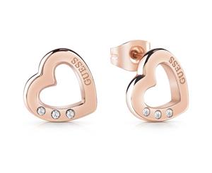 Guess womens Stainless steel Zircon gemstone earrings UBE29060