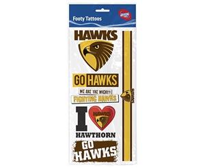 Hawthorn Hawks AFL Temporary TATTOO Sheet