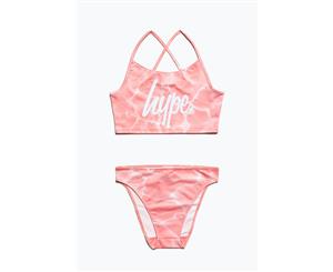 Hype Pink Pool Kids Girls Bikini Set - Pink
