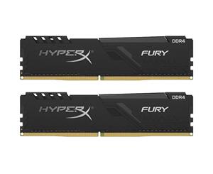 HyperX Fury 16GB RAM (2 x 8GB) DDR4-2666MHz CL16 - Black HX426C16FB3K2/16