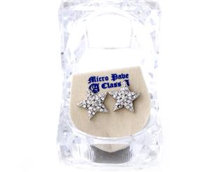 Iced Out Bling Earrings Box - HOT STAR silver - Silver