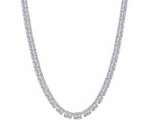 Iced Out Bling Zirconia Tennis Chain - SQUARE 6mm - Rose Gold