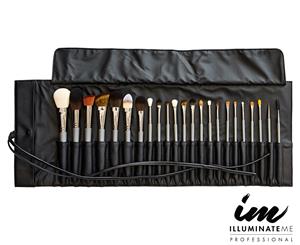 Illuminate Me Pro Gunmetal 23-Piece Cosmetic Brush Set - Grey