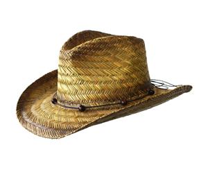 Jacaru 1834 Cowboy Tinted Hat Straw Summer Lovin - Brown