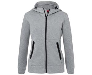 James And Nicholson Womens/Ladies Adjustable Hooded Jacket (Light Grey Melange) - FU435