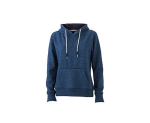 James And Nicholson Womens/Ladies Hoodie (Light Denim Blue Melange) - FU230