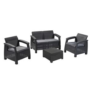 Keter Corfu Outdoor 4 Seater Lounge Set