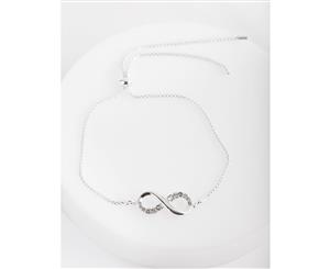 Lovisa Swarovski Silver Infinity Toggle Bracelet