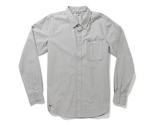 Lrg RC Chambray Long Sleeve Woven Shirt Graphite - Grey