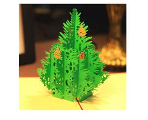 Merry Christmas Tree Pop Up Greeting Card