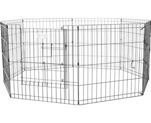 Midwest Animal Black Exercise Pen Indoor & Outdoor With Door 24" 60cm (Q0624)