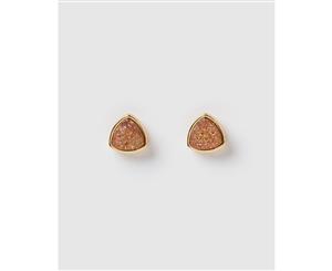 Miz Casa & Co Riley Stud Earrings Gold Peach