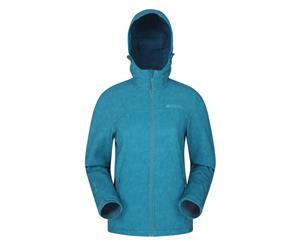 Mountain Warehouse Wms Exodus Printed Womens Softshell Softshell Jacket - Teal