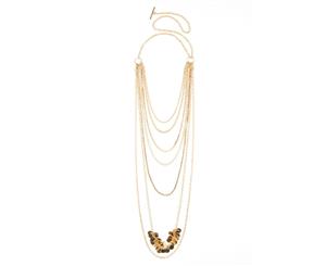 Multi Chain Disc Necklace Gold