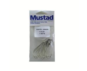 Mustad Pre-Rigged Swivel Gang Hooks 3/0 3 Hooks 3 Sets