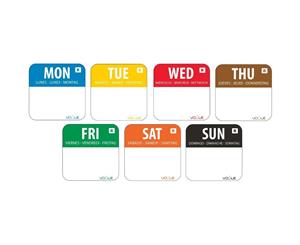 Pack of 7000 Vogue Removable Day of the Week Labels