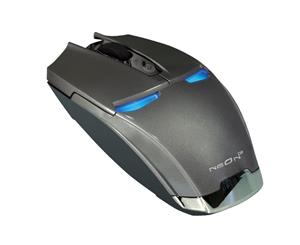 PowerLogic NEON 2 Gun Metal 3 Button USB Optical Mouse