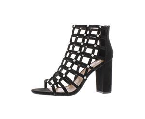 Report Womens Wesley Faux Suede Caged Heels