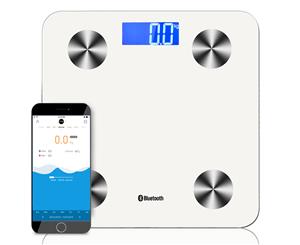 SOGA Wireless Bluetooth Digital Body Fat Scale Bathroom Health Analyser Weight White