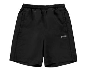 Slazenger Boys Woven Shorts Pants Bottoms Junior - Black