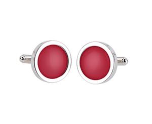 Sonia Spencer pure colour stainless steel cufflinks burgundy