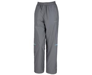 Spiro Womens/Ladies Micro-Lite Performance Sports Pants / Tracksuit Bottoms (Grey/Aqua) - RW1472