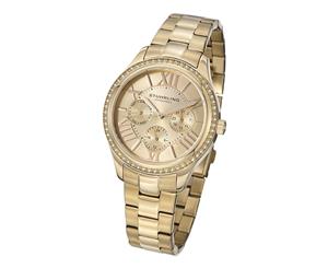 Stuhrling Original Women's 391LS.02 Regent Lady Majestic Quartz Swarovski Gold Tone Watch