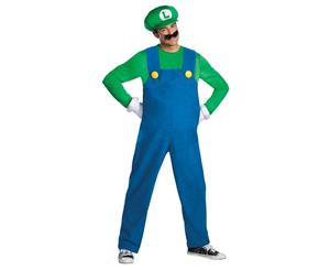 Super Mario Bros Luigi Deluxe Adult Costume