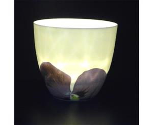 Tea Light Holder - Outside Glazed - Violet