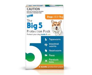 The Big 5 Protection Pack For 5.5-11kg Dogs