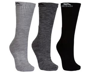 Trespass Mens Jackbarrow Trekking Socks (Pack Of 3) (Carbon Melange/Stone Melange/Black) - TP4509