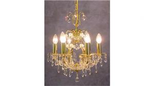 USA Gold 6 Light Chandelier