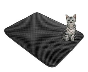 Waterproof Double-Layer Cat Litter Mat Trapper Foldable Pad Pet Rug Home L Size