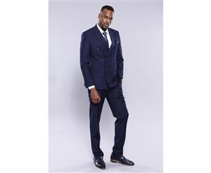 Wessi Slimfit 2 Piece Double Breasted Navy Blue Suit