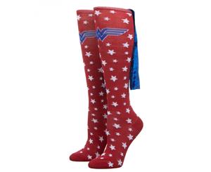 Wonder Woman Velvet Cape Junior Knee-High Socks