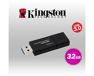 kingston 32GB USB 3.0 FLASH DRIVE (KINDT100G3/32GB)