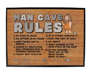 man cave rules - Funny Novelty Birthday doormat floor mat floormat