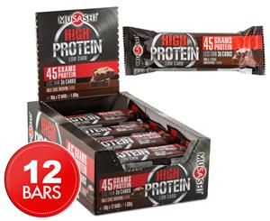 12 x Musashi Low Carb High Protein Bars Milk Chocolate Brownie 90g