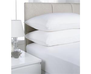 1500TC Pure Cotton Standard Pillowcases Pair - White