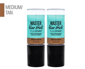 2 x Maybelline Master Blur Stick Tinted Primer 8.7g - Medium/Tan