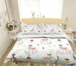 3D Deer Mushroom 058 Bed Pillowcases Quilt