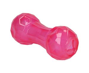 AB Tools Pink Biosafe Puppy Treat Dispenser Dumbbell Dog Puppy Toy