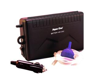 Aqua One Battery Powered Air Pump 250C with 12V Care Charger 150LPH