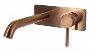 Arcisan Axus Wall Mounted 220mm Spout Basin Mixer - Rose Gold